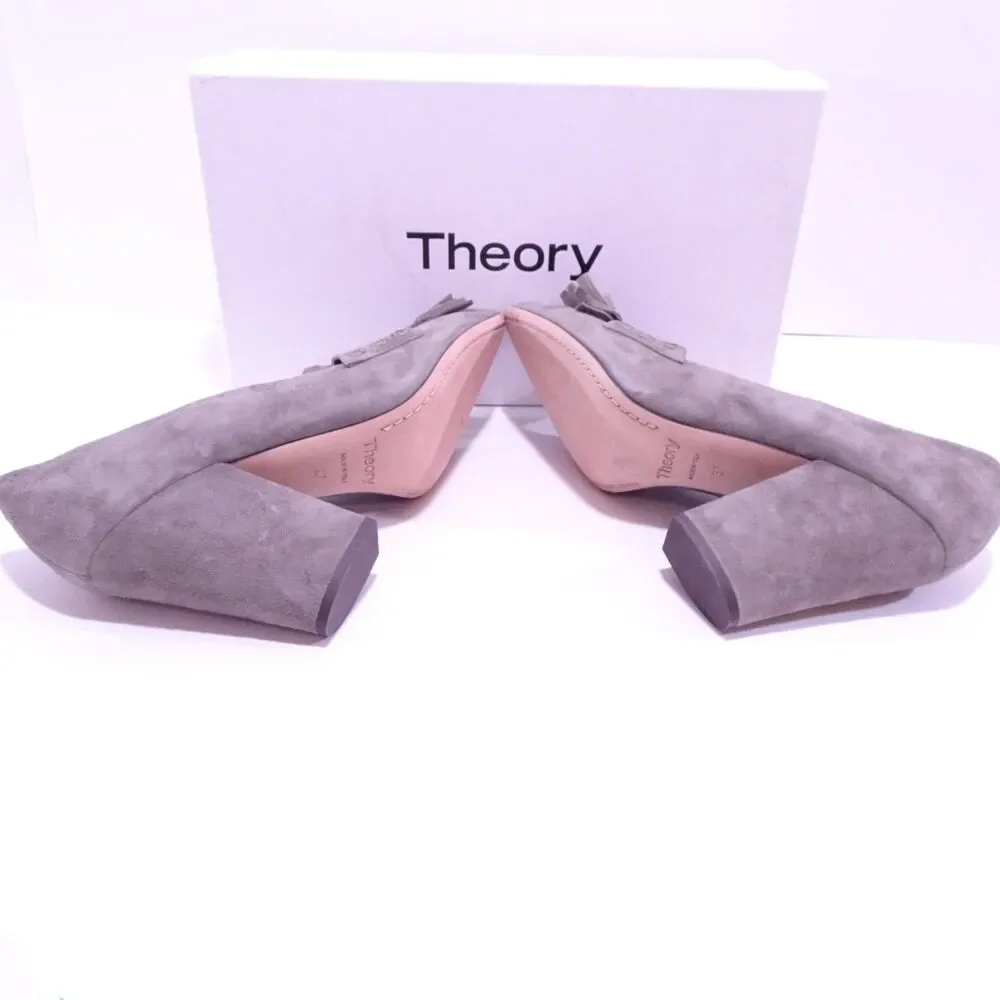 Theory grey suede